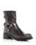 Steve Madden | Women's Brixton Harness Strap Studded Moto Boots, 颜色Black Distressed