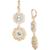 颜色: Blue, MARCHESA | Gold-Tone Crystal & Imitation Pearl Flower Double Drop Earrings