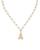 颜色: A, Ettika Jewelry | Paperclip Link Chain Initial Pendant Necklace in 18K Gold Plated, 18"
