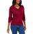 商品Karen Scott | Women's Cable V-Neck Long Sleeve Sweater, Created for Macy's颜色Malbec