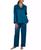 颜色: Teal, Miss Elaine | Women's 2-Pc. Notched-Collar Pajamas Set