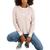 颜色: Ivory Bridal Rose, Tommy Hilfiger | Tommy Hilfiger Womens Striped Crewneck Henley