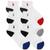 商品第1个颜色White, Ralph Lauren | 6-Pk. Color-Blocked Quarter Low-Cut Socks, Little Boys & Big Boys