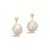 商品Sterling Forever | Women's Large Baroque Pearl Drop Stud Earrings颜色14K Gold Plated