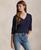 颜色: Hunter Navy, Ralph Lauren | Women's Cable-Knit Cotton V-Neck Sweater