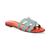 商品第5个颜色Tide Blue/Orange Poppy Pebbled Lizard, Sam Edelman | Women's Bay Slip-On Flat Sandals