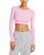 Alexander Wang | Long Sleeve Cropped Tee, 颜色Begonia Pink