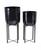 颜色: Black, Rosemary Lane | Bucket Planter with Stand, Set of 2