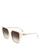 color Ivory/Brown Gradient, Fendi | Women's Butterfly Gradient Sunglasses, 55mm