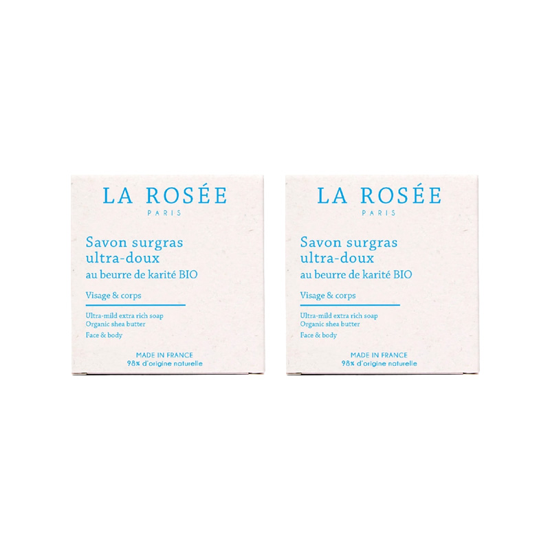 颜色: 100g*2块, La Rosee | La Rosee莱洛诗超温和清洁肥皂 100g 柔软清洁滋养保湿
