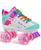 颜色: White/rainbow, Roller Derby | Sparkles Girl's Lighted Roller Skates