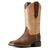 Ariat | Round Up Wide Square Toe StretchFit Western Boot, 颜色Toasted Blanket Emboss