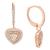商品第1个颜色Pink Gold Plating, Macy's | Diamond Heart Drop Earrings (1/2 ct. t.w.) In Sterling Silver, Gold-Plated Sterling Silver or Rose Gold-Plated Sterling Silver