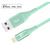 color Green, LAX Gadgets | Apple MFi Certified Braided Nylon Lightning Slim Cable for iPhone, iPad, Airpods 10FT