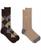 颜色: Dark Brown, Ralph Lauren | Men's Argyle Slack Socks, 2-Pack