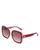 商品Kate Spade | Kimber Square Sunglasses, 56mm颜色Red/Pink Gradient