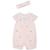 商品第3个颜色Bright Pink, Little Me | Baby Girls Garden Romper and Headband, 2 Piece Set Set