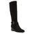 Anne Klein | Women's Maelie Knee High Microsuede Regular Calf Boots, 颜色Black Microsuede