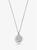 商品Michael Kors | Precious Metal-Plated Sterling Silver Pavé Logo Disc Necklace颜色SILVER