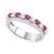 颜色: Ruby, Macy's | Lab-Created Emerald (1/3 ct. t.w.) & Lab-Created White Sapphire (5/8 ct. t.w.) Stack Band in Sterling Silver (Also in Lab-Created Ruby & Lab-Created Sapphire)