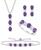 颜色: Amethyst, Macy's | 5-Pc. Set Amethyst (4-5/8 ct. t.w.) & Lab-Grown White Sapphire (3/4 ct. t.w.) Ring, Pendant Necklace, Bracelet, & Stud Earrings in Sterling Silver (Also in Additional Gemstones)