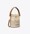 Tory Burch | Mini T Monogram Bucket Bag, 颜色Ivory