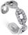 颜色: Silver, Giani Bernini | Cubic Zirconia Link Adjustable Toe Ring in Sterling Silver (also in 18k Gold-Plated Sterling Silver), Exclusively at Macy's