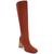 Sam Edelman | Women's Issabel Square-Toe Sculpted-Heel Boots, 颜色Warm Chestnut