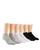 颜色: Gray/White/Black, Calvin Klein | Athletic Ankle Socks, Pack of 6