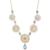 颜色: Blue, MARCHESA | Gold-Tone Crystal & Imitation Pearl Flower Statement Necklace, 16" + 3" extender