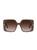 color DARK BROWN, Fendi | Fendi First 53MM Square Sunglasses