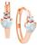 颜色: Rose Gold, Macy's | Lab-Grown Opal (1/5 ct. t.w.) & Lab-Grown White Sapphire (1/10 ct. t.w.) Heart Small Hoop Earrings, 0.5"