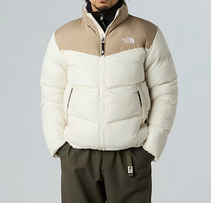 颜色: 米白色, The North Face | 北面Saikuru 男款防风防水羽绒服（香港仓发货）