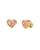 商品Kate Spade | Rock Solid Crystal Heart Stud Earrings in Gold Tone颜色Pink/Gold