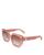 商品Celine | Triomphe Butterfly Sunglasses, 55mm颜色Orange/Brown Gradient