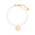 商品第1个颜色Gold-Plated-S, brook & york | Baroque Freshwater Imitation Pearl Cami Initial Bracelet