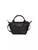商品Longchamp | Small Le Pliage Leather Crossbody Tote颜色BLACK