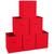 颜色: Red, Ornavo Home | Foldable Storage Cube Bin with Dual Handles- Set of 6