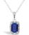 颜色: Sapphire, Macy's | Sapphire (5/8 ct. t.w.) and Diamond Accent Pendant Necklace in Sterling Silver (Also Available in Emerald)