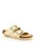 Birkenstock | Women's Arizona High Shine Big Buckle Slide Sandals, 颜色High Shine Butter/Silver