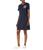 商品Calvin Klein | Women's Short Sleeve T-Shirt Dress with Ck Logo颜色Indigo/Silver