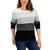商品Karen Scott | Women's Cable Crewneck Gemma Stripe Sweater, Created for Macy's颜色Heather Grey Combo