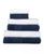 颜色: White/Navy, OZAN PREMIUM HOME | Milos Greek Key 100% Turkish Cotton 6-Pc. Bath Towel Sets