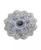 颜色: Blue, 2028 | Crystal Silver-Tone Flower Brooch