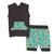 KicKee Pants | Hoodie Tank Outfit Set (Toddler/Little Kids/Big Kids), 颜色Glass Spring Birds