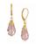 颜色: Pink, 2028 | Gold-Tone Crystal Faceted Drop Earrings