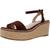 商品Steve Madden | Steve Madden Womens Composed Padded Insole Ankle Strap Platform Sandals颜色Chestnut Suede