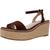 商品Steve Madden | Steve Madden Womens Composed Padded Insole Ankle Strap Platform Sandals颜色Chestnut Suede