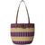 Ralph Lauren | Striped Straw Medium Hartley Tote Bag, 颜色Natural/purple Jspr Mlt/lrn Tn
