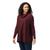 商品SmartWool | Women's Edgewood Poncho Sweater颜色Black Cherry Heather